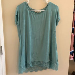 Blue lace tee